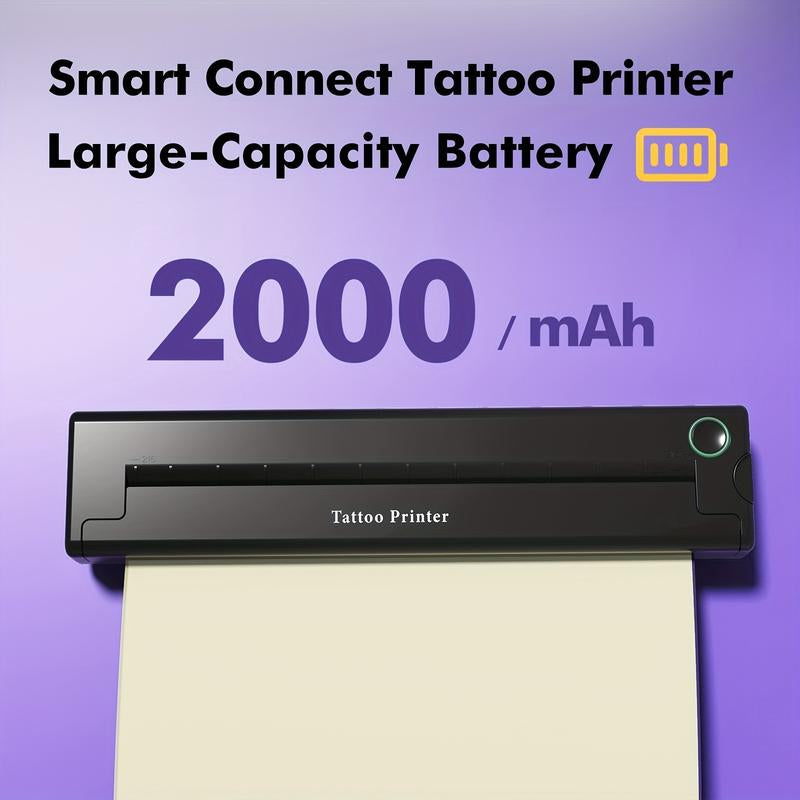 Tattoo Printer Stencil Machine.Tattoo Printers Portable.Printer Machine.Printer Portable.Printer Wireless.Printer Paper.Wireless Mini Tattoo Transfer Printer - No Ink Required.Easy to Use and Carry, Ideal for Tattoo Artists and Enthusiasts